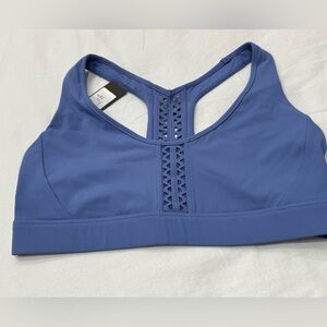 NWT soulcycle Santa Monica y back bra in marine blue color size small